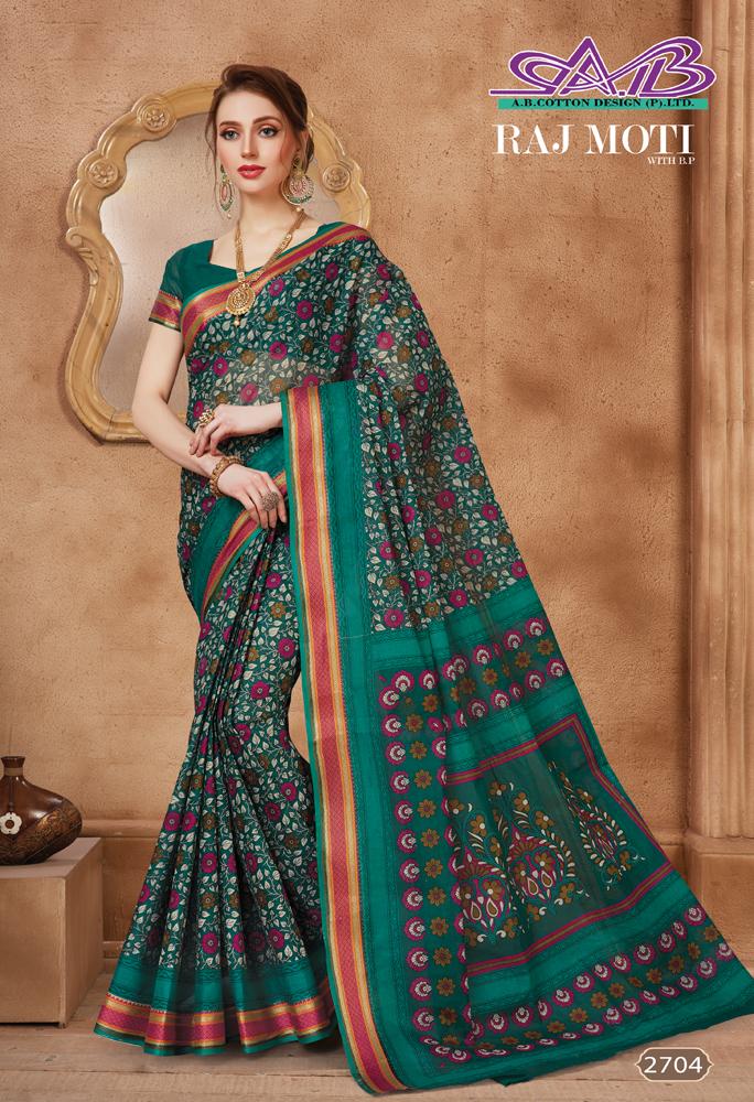 AB Rajmoti Pure Cotton Printed Saree Collection
